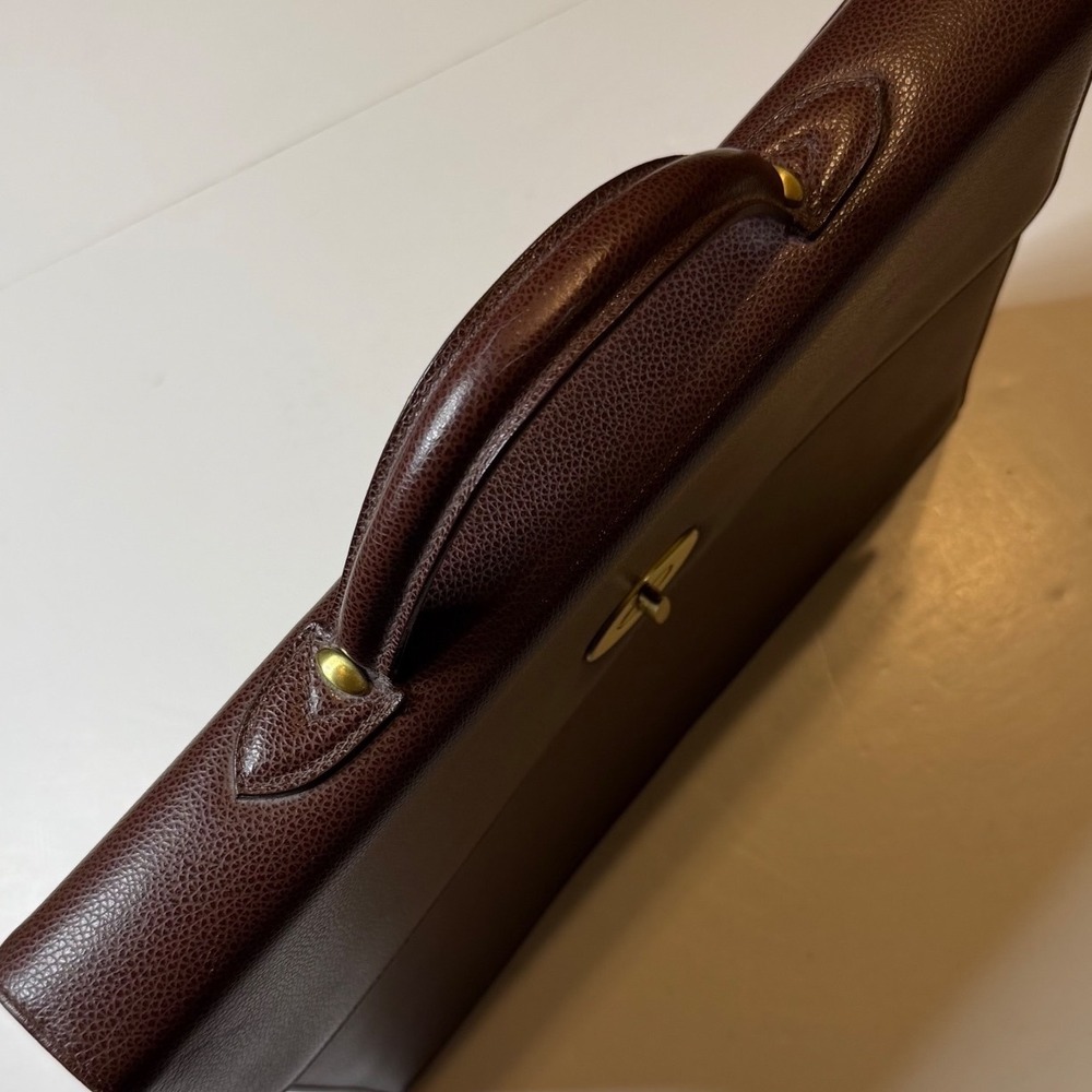 Vintage Coach Briefcase Mahogany Brown Textured Leather 4420 - Picture 5 of 7